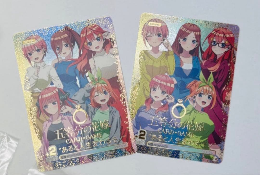 五等分の花嫁カードゲーム　PR + ワイヤレスイヤホン特典 2枚セット AVIOT TE-V1R-GHY｜五等分の花嫁＊ コラボ完全ワイヤレスイヤホン【公式】