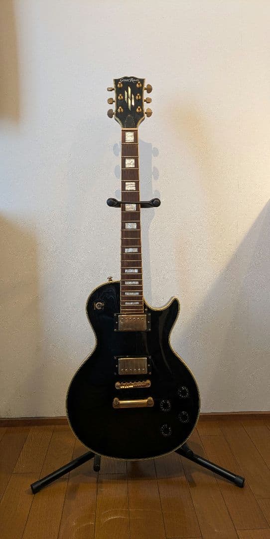 GrassRoots エレキギター ブラック レスポールタイプ ESP GrassRoots / G-EC CTM QM レスポールタイプ《エレキギター