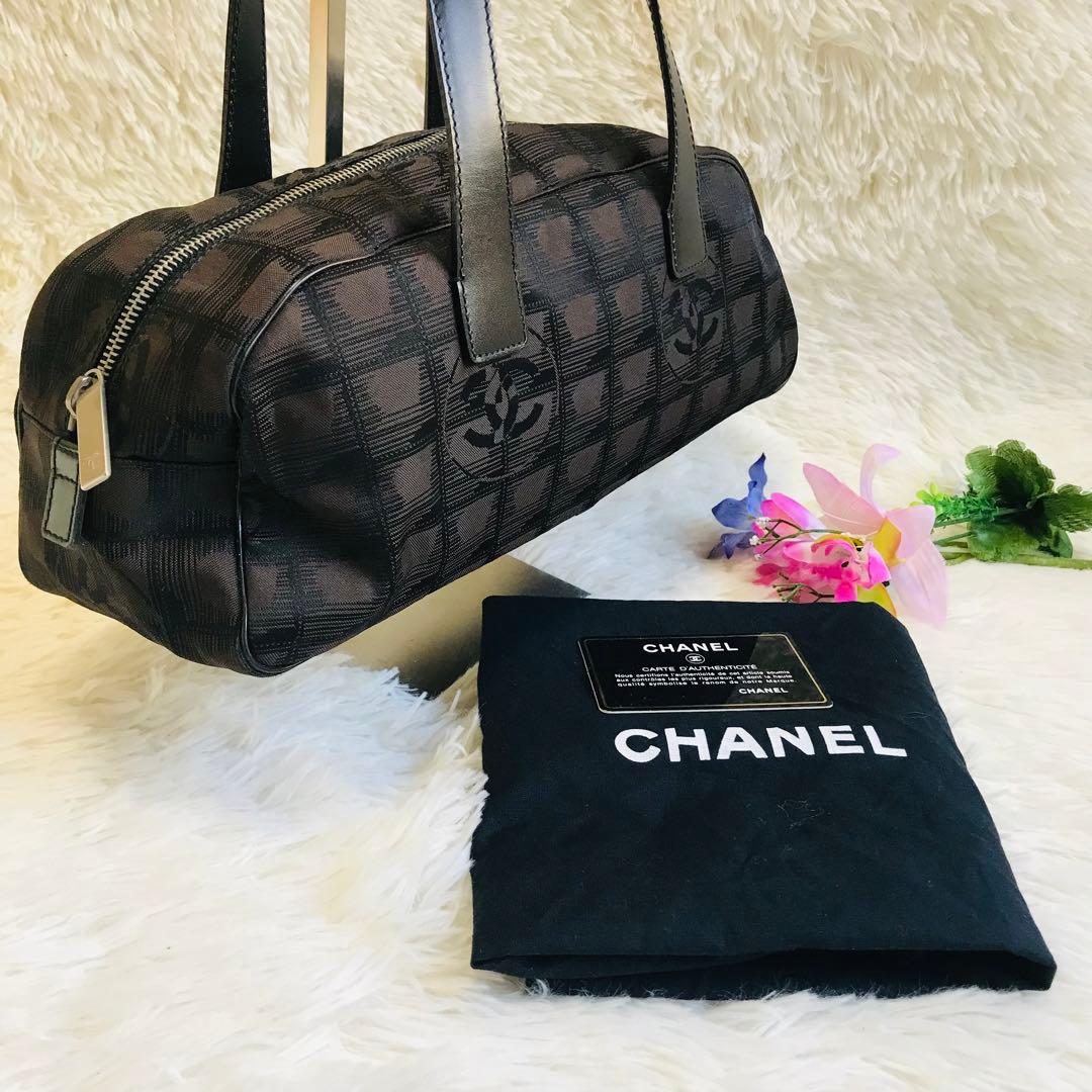 【未使用に近い】シャネル ハンドバッグ ニュートラベル 茶色 横長 ミニボストン CHANEL - 【未使用に近い】シャネル ハンドバッグ ニュートラベル 茶色