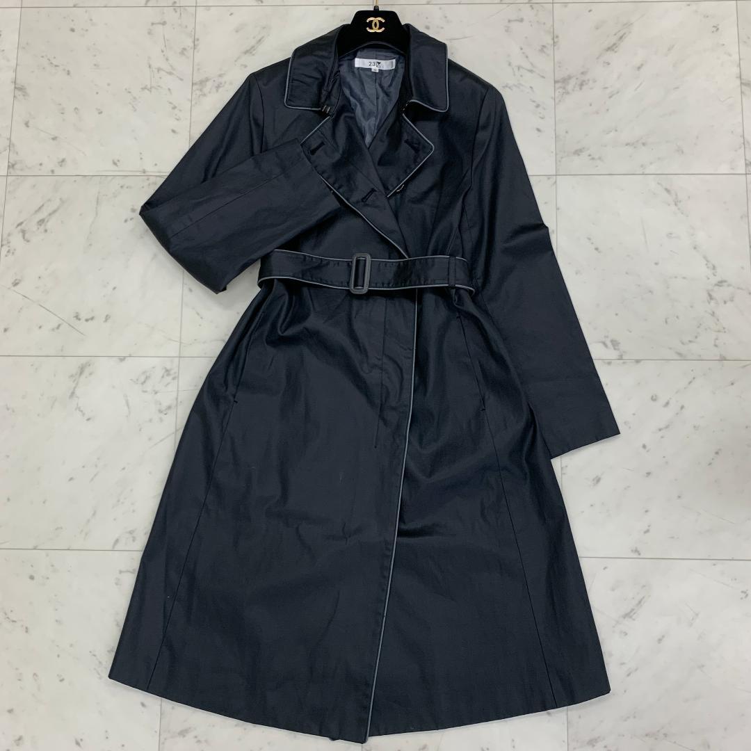 23区 ニジュウサンク トレンチコート 46 3XLサイズ ベルト付き コットン 23区（ニジュウサンク） トレンチコート コート コットンポリエステル