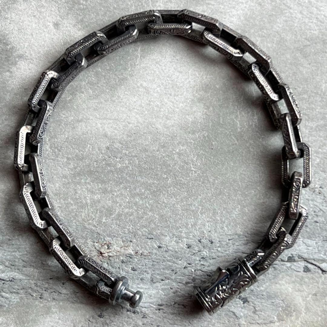 ヴィンテージ VINTAGE バイン チェーン ブレスレット バックル ヴィンテージ シルバー 800 チェーン ブレスレット [ silver 800