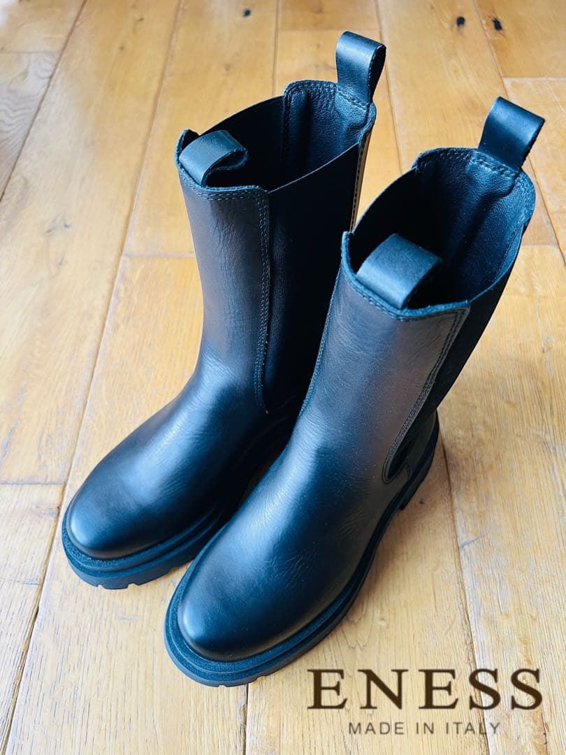 ENESS エネス サイドゴアブーツ ブラック エネス ENESS サイドゴアブーツ （NERO(BLACK)） -waja bazar - 海外