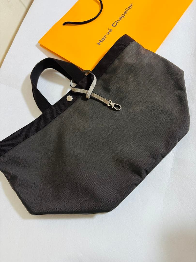 【極美品】エルベシャプリエ　モカモカ　725 大　バッグ　モカ　L エルベシャプリエ Herve Chapelier 725C トートバッグ レディース 舟形