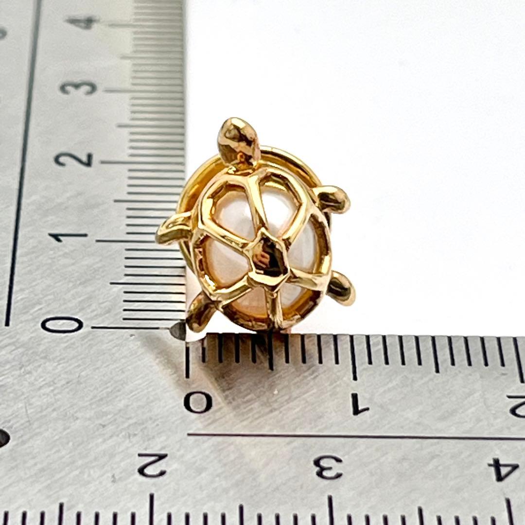 ☆美品☆ミキモト K18 ピンブローチ パール カメ 皇室御用達ブランド