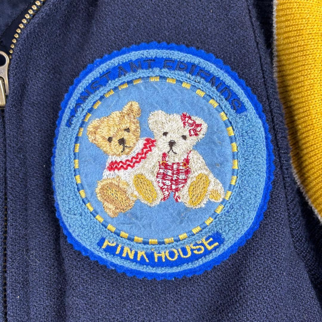 PINKHOUSE くま 刺繍 中綿 キルティング ブルゾン ネイビー セーラー