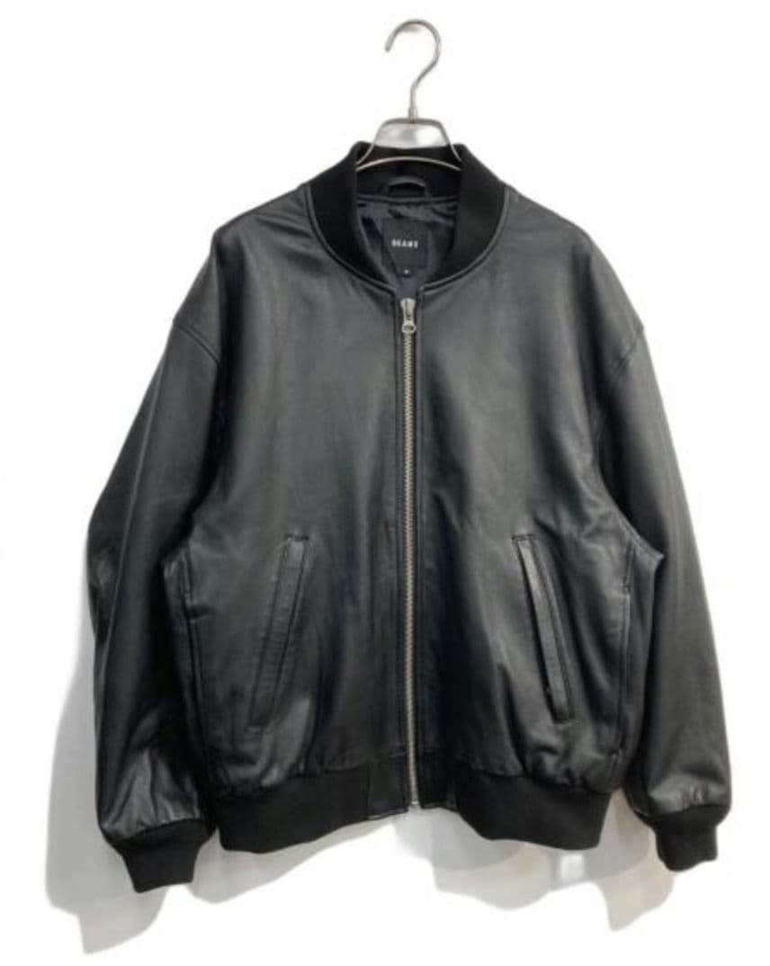 BEAMS MEN レザー ボマージャケット Мサイズ BEAMS（ビームス）の「レザー ボマージャケット（ブルゾン）」 - WEAR